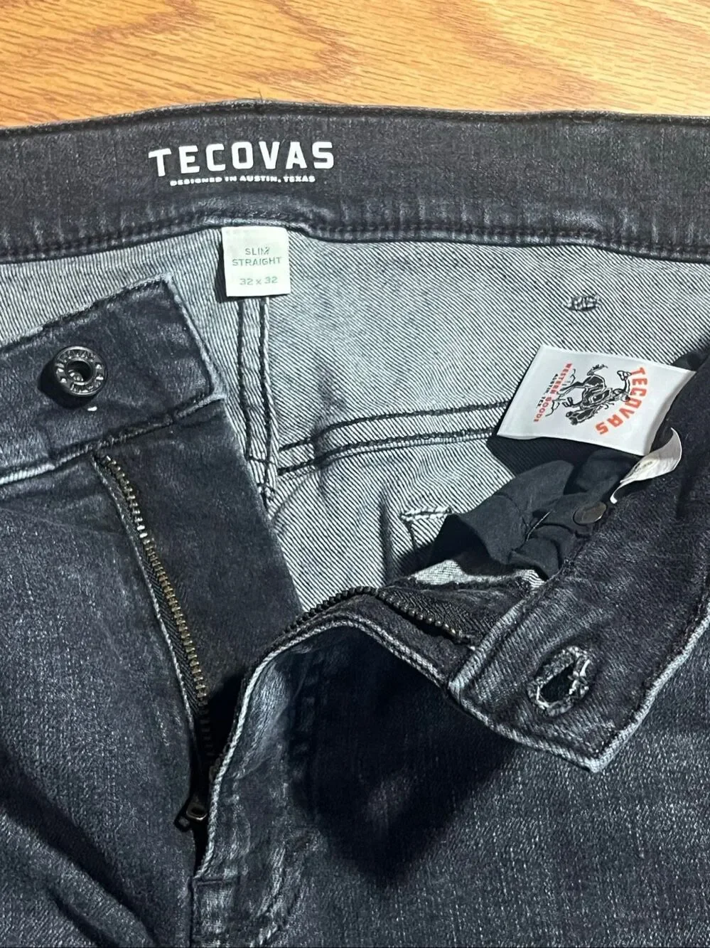 Tecovas Men’s Slim Straight Black Western Jeans 32x32